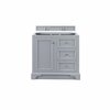 James Martin Vanities De Soto 36in Single Vanity Cabinet, Silver Gray 825-V36-SL